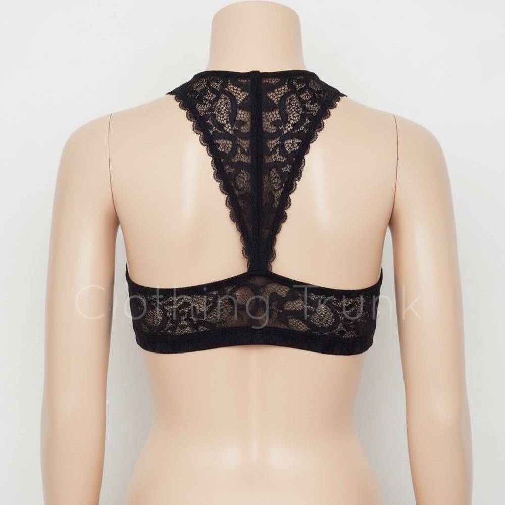 NWT Paramour Abbie Crochet Lace Bralette XL Black • Wireless Contour Padded Bra - Picture 3 of 9